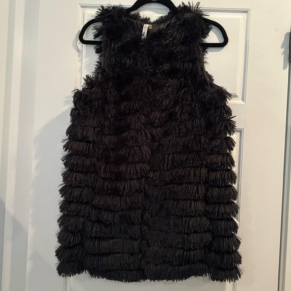 Black furry Vest